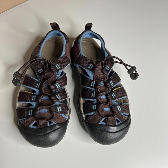 KEEN Newport H2 Women’s 7.5 Brown Blue Waterproof Hiking Sandals Made in Mexico - Picture 3 of 6